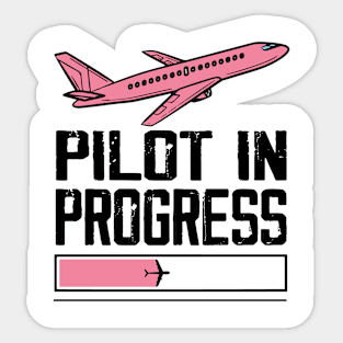 Pilot In Progress Please Wait Airplane Pilot Sticker